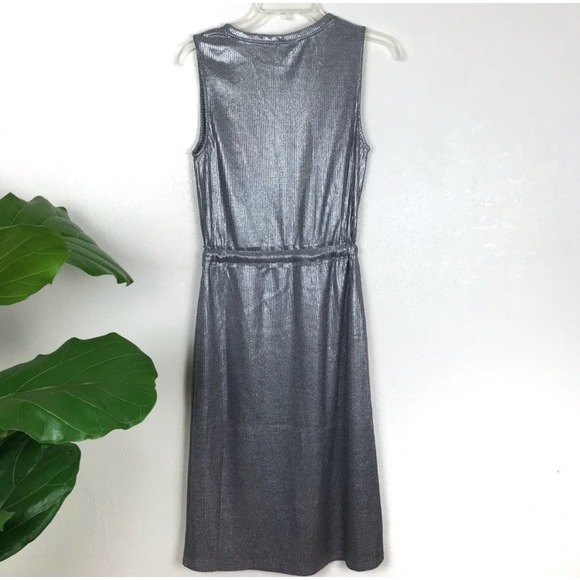 Dolan silver metallic sleeveless dress sz xs - Picture 6 of 6